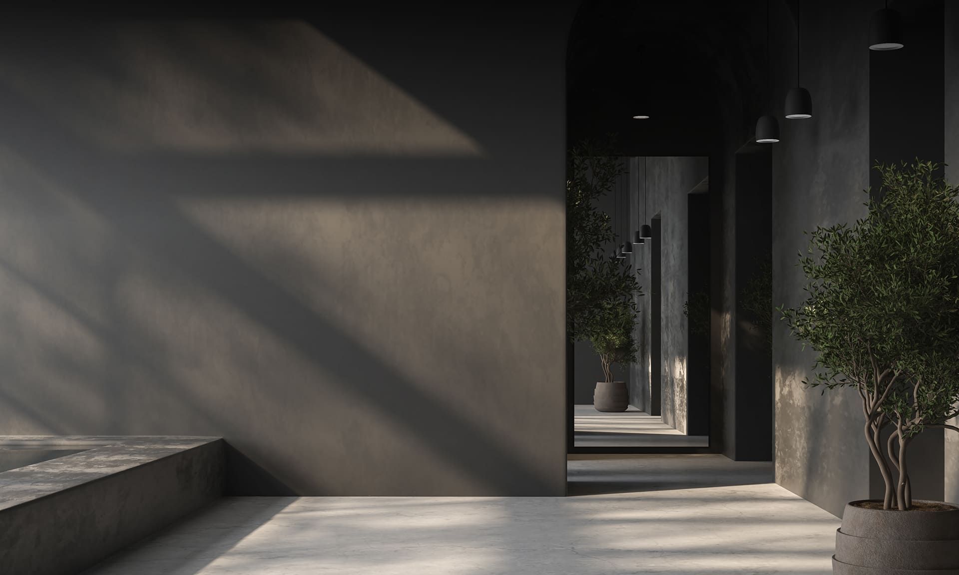 Ein modern gestalteter Flur